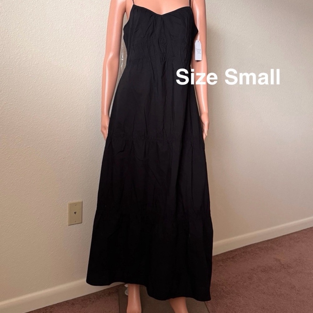 Time and Tru Women's Strappy Cotton Maxi Dress, Medium